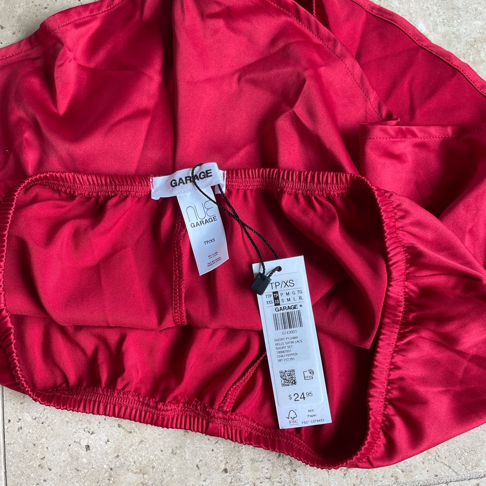 Garage Silk PJ Shorts | Size XS - Picture 4 of 4